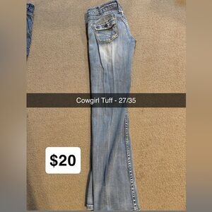 Cowgirl Tuff Denim Jeans in Light Blue